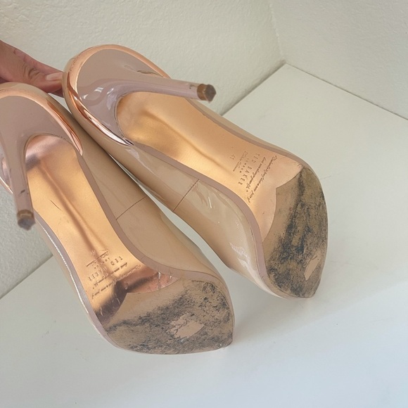 TED BAKER LONDON Pink Nude Cinderella Kaawa Pump Heels Size 41 - Picture 9 of 10